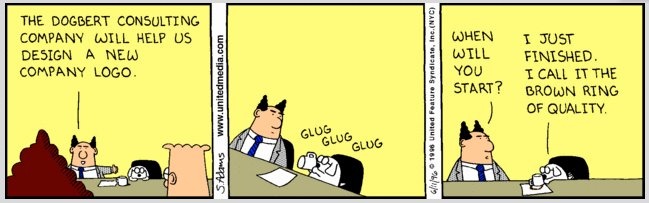 Dilbert's "Brown Ring of Quality"