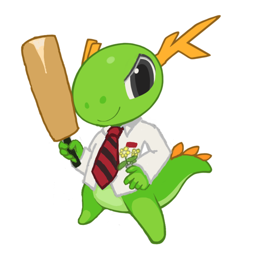 KDE's pet dragon Konqi, dressed up as Shaun of "Shaun of the Dead".